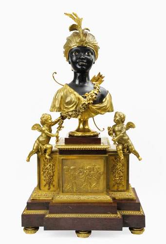 pendule a la negresse au negre marie antoinette louis XVI Versailles